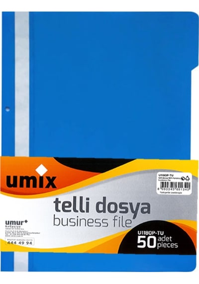 Umix Telli Dosya 50 Adet - Mavi Dosya 50'li