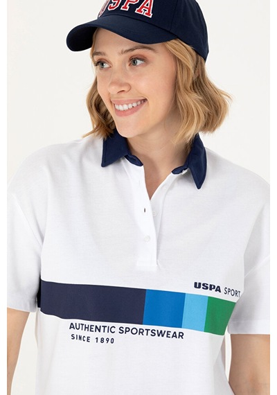 U.S. Polo Assn. Kadın Polo Yaka Tişört 50263959-vr013 Beyaz