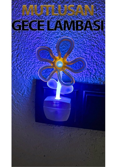 Led Li Kendinden Fişli Gece Lambası 1 Watt Turuncu