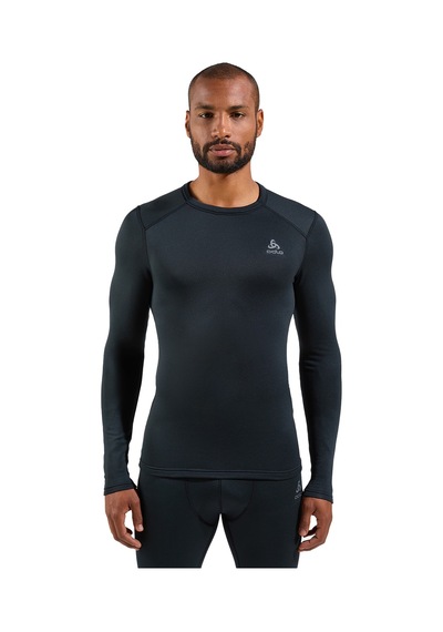Odlo Odlo Fundamentals Active Warm Bl Top Crew Neck L/s Erkek Siyah İçlik Üst 6000 Siyah