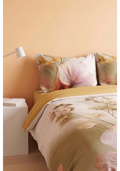 Gold Eloni 3d Flower Çift Kişilik Nevresim Takımı 4 Parça