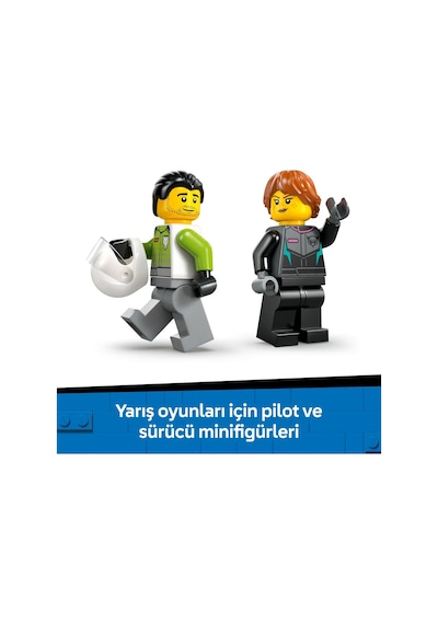 LEGO® City Jet, Arabaya Karşı 60489 - 6 Yaş ve Üzeri Çocuklar İçin 2 Minifigürlü Yaratıcı Oyuncak Yapım Seti (259 Parça)