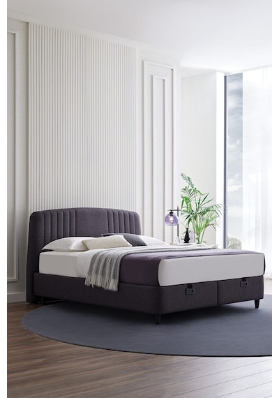 Yataş Bedding Canto Baza, Silver Başlık Tek Kişilik 2'li Set 90x190 - Antrasit