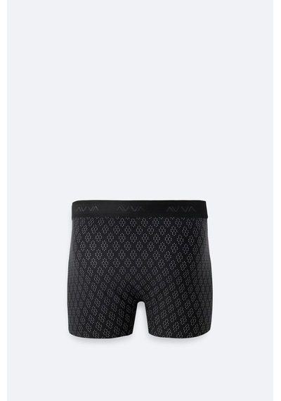 Avva Erkek Siyah Desenli Tekli Regular Fit Boxer A61y9505