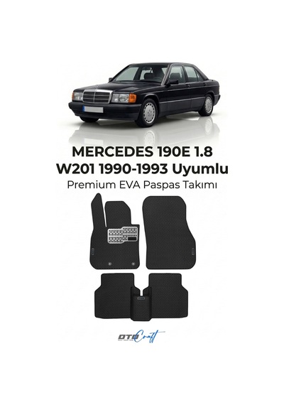OtoCraft Mercedes 190e 1.8 W201 1990-1993 Araca Özel 3d Havuzlu Eva Paspas Tam Set 5 Parça