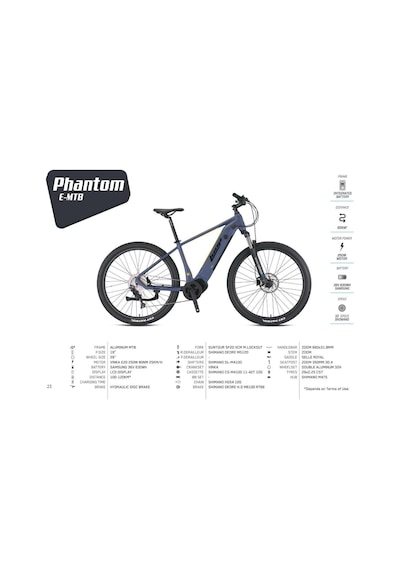 Loop Phantom - 29 - Mtb - 10 Vites - H.disc - Elektrikli - Mat Gri - Sarı/siyah Gri - Siyah