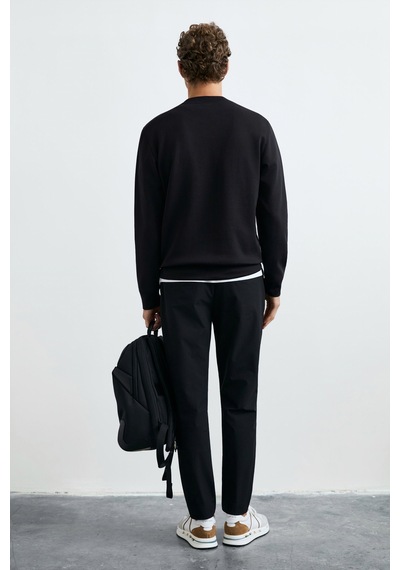 Lufian Rowan Erkek Sweatshirt Siyah Siyah 112030195100100