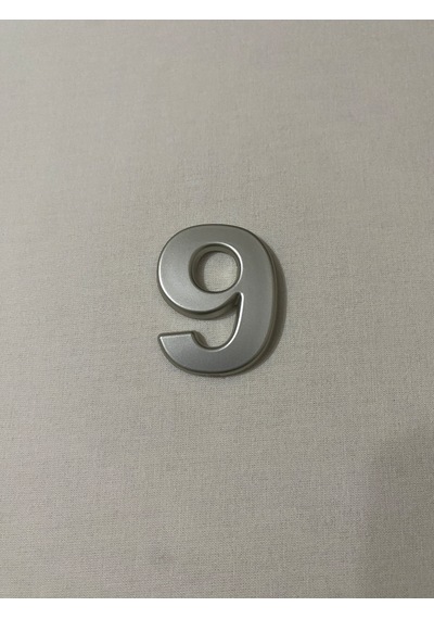 9 Dokuz Numara Yapışkanlı Daire Bina Villa Kapı Numarası Sarı Gold 4 Cmx5cm No:9 Plastik