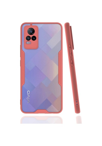 Newface - 533 - Vivo V21e Kılıf Platin Silikon - Csmo-tex - - Pembe