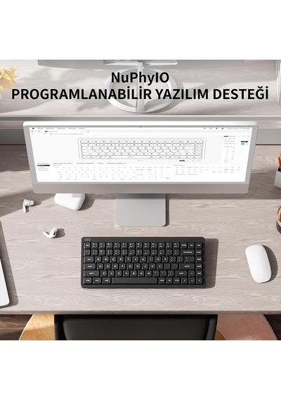 Nuphy Node75 Tri-mode Custom Mekanik Oyuncu Klavyesi Gri-blush Nano
