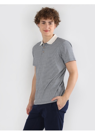 Colin'S Regular Fit Mavi Erkek Polo Yaka Kısa Kol Tişört Cl1064304_Q1.V2_Blu