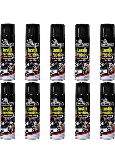 Lastik Tampon Parlatıcı Koruyucu Ebrayn Sprey 500 Ml 10 Adet