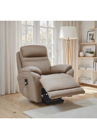 Lisbon Power Lift Otomatik Mekanizmalı Baba Ve Tv Koltuğu Vizon Kumaş 88x99x106 Cm Bej