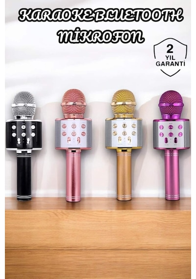Şarjlı Ve Uzun Pil Ömürlü Karaoke Mikrofon Usb Bellek Destekli Profesyonel Ses Mh-hs1729-6864