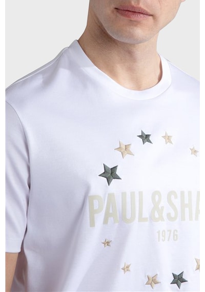 Paul & Shark Erkek T Shirt 24411044 010 Beyaz Beyaz
