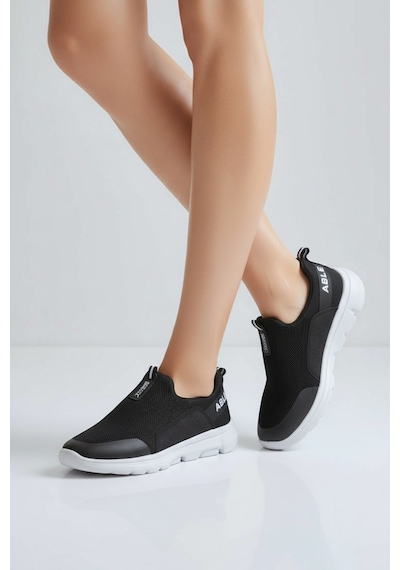 2231-Best of Anatomik Tabanlı Ultra Hafif Bağcıksız Unisex Yürüyüş Ayakkabısı Siyah - Gri