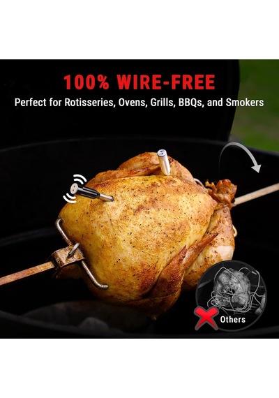 Thermopro Tp962 Twin Tempspike Tam Kablosuz Çift Problu Akıllı Et Termometresi, 150m Menzilli Bluetooth Barbekü Ve F Diğer