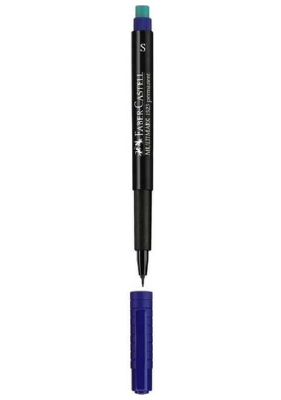Faber Castell Permanent Asetat Kalem Mavi S 10'lu Kutu Diğer