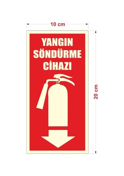 Fosforlu Yangın Söndürme Cihazı Levhası Fosforlu Fotolümen