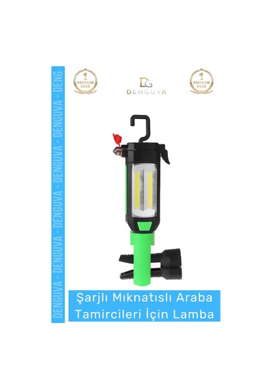 Ledlamba Şarj Edilebilir Mıknatıslı Led Fener Atölye Çalışma Güçlü Araba Tamircileri İçin Lamba