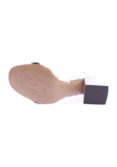 Dgn 809-23y Kadin Bantli Taşli Topuklu Sandalet 809-1922-R13844 Gümüş