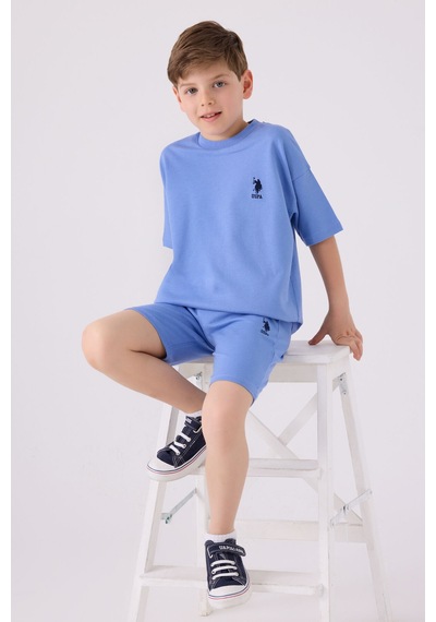 U.S. Polo Assn. Erkek Çocuk Mavi Bermuda Takım 5274-43973 Mavi