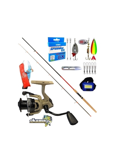 Okuma Outrax 3000 270cm 10-35gr Remixon Red Zoom Turna Spin Olta Takımı Seti