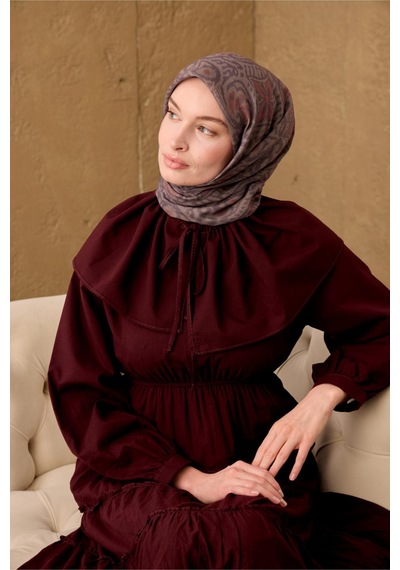 Silk Home Soft Eşarp 73099-10 Kına Yeşili, Kiremit, Koyu Vizon