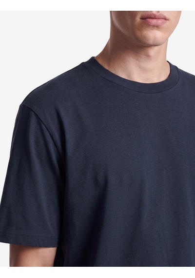 Koton Pamuklu Bisiklet Yaka Kısa Kollu Basic Oversize Tişört Lacivert 7wam10086mk
