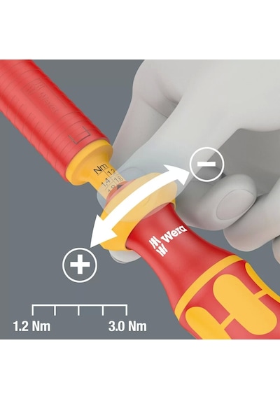 Wera Kraftform Kompakt Vde İzoleli Torklu 1.2-3.0 Tornavida Set 05059291001
