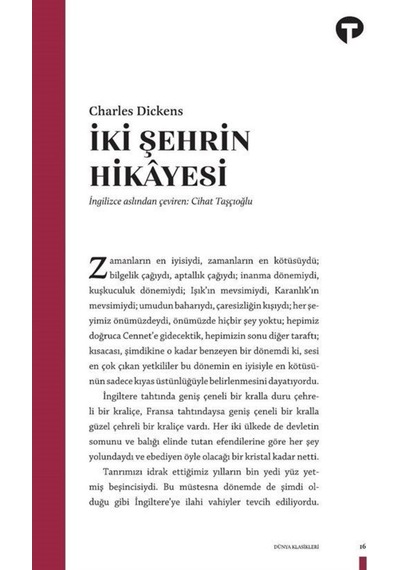 Iki Şehrin Hikayesi / Charles Dickens
