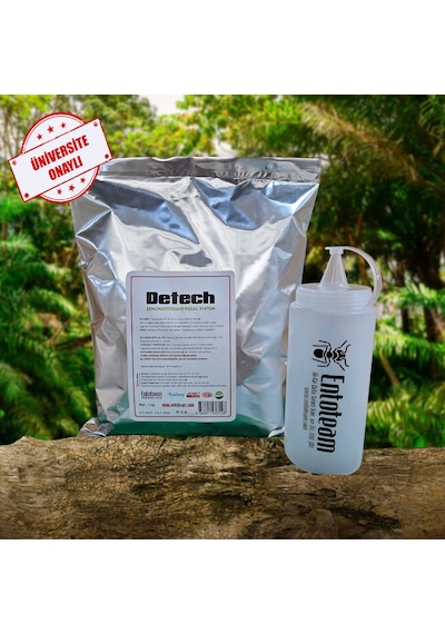 Detech Doğal Diatom Tahtakurusu Bit ve Parazit Tozu Zehirsiz 1 KG + Püskürtücü