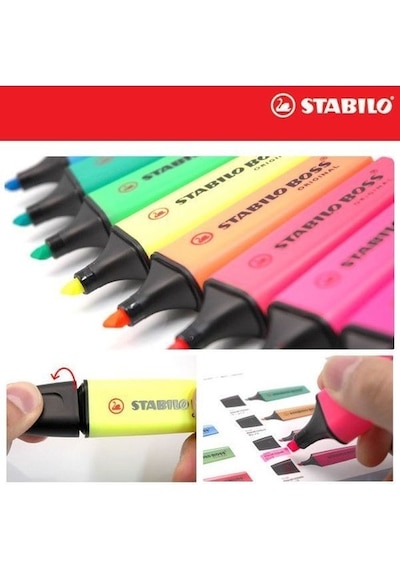 Stabilo Fosforlu Kalem Boss Orıgınal 15 Li Set Çok Renkli
