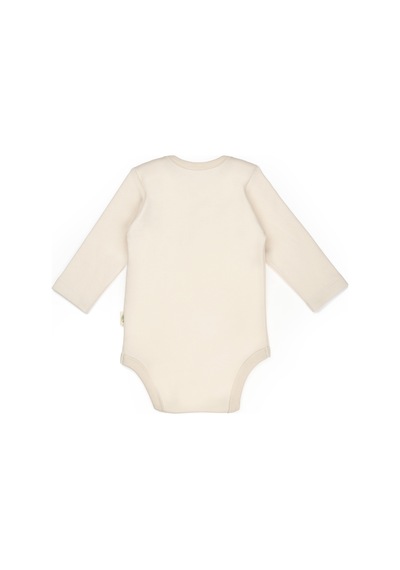 BabyCosy Organic Wear Bebek 2li Uzun Kollu Badi %100 Organik Pamuk, Bebek Ve Yenidoğan Serisi - Csy8177 Ekru