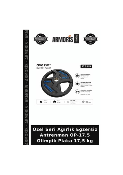 Özel Seri Ağırlık Egzersiz Antrenman Op-17,5 Olimpik Plaka 17,5 Kg