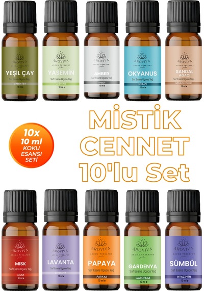 Mistik Cennet 10'lu Set Oda Kokusu Esansı - Derin Huzur 10x10ml Karışık