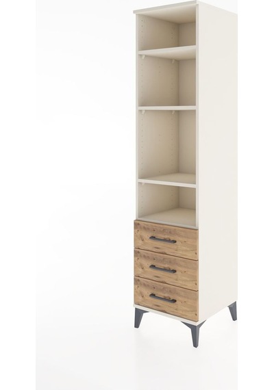 Hyperion Dolap 4 Raflı 3 Çekmeceli 44x44x182 Aytaşı-çam Aytaşı