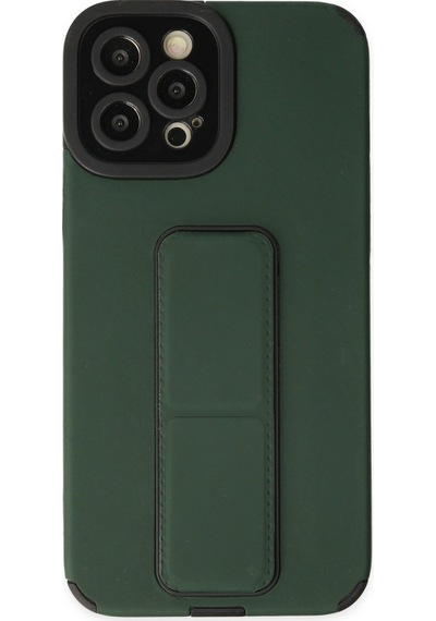 Apple iPhone Uyumlu 12 Pro Max Kılıf Mega Standlı Silikon - Yeşil Bzsxx00 1