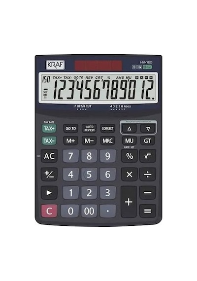 Kraf Hm-120 12 Haneli Tax Masaüstü Hesap Makinesi Çok Renkli
