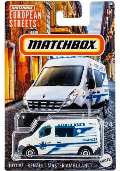 Matchbox European Streets - Renault Master Ambulance Hvv43 Renkli