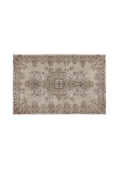 El Dokuması Vintage Yün-pamuk Bej Halı 3561 175 X 270 Cm