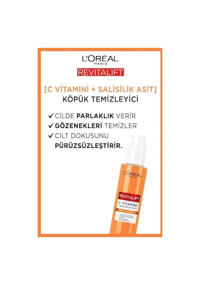 L'Oréal Paris Revitalift Vitamin C Aydınlatıcı ve Gözenek Karşıtı Köpük Temizleyici 150 ML