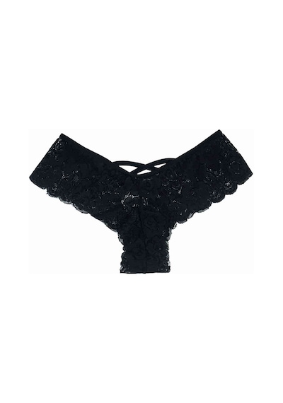 Kadın Siyah Dantelli Seksi Külot H110380