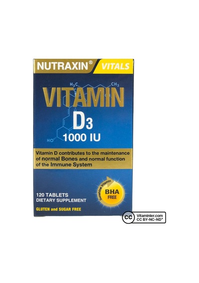 Nutraxin D3 Vitamini 1.000 Iu -120 Adet Tablet