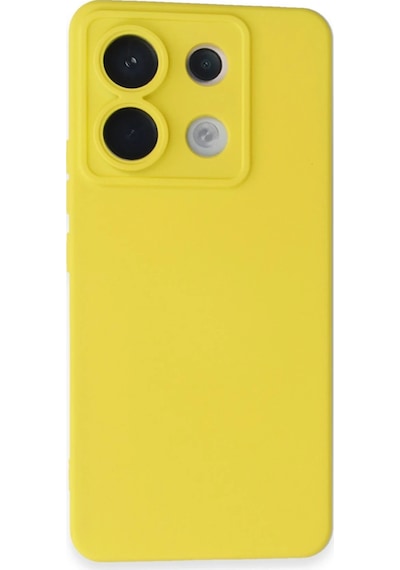Newface - 449 - Xiaomi Redmi Note 13 Pro 5g Kılıf Nano İçi Kadife Silikon - Edntrend - - Sarı