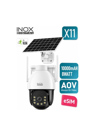 Inox Digital Inox-x11 2 Mp Solar Güneş Enerjili Gece Görüşlü Güvenlik Kamerası