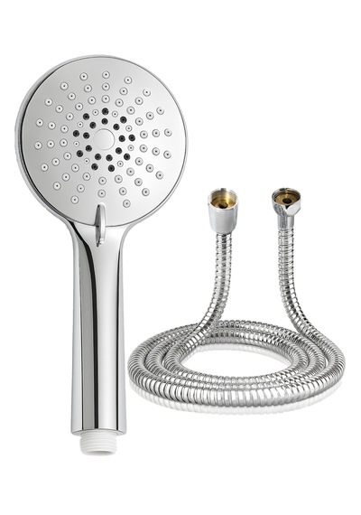 Elmas 5 Fonksiyon Duş Başlığı , Örgülü Duş Spiral Hortumu Duş Set Krom