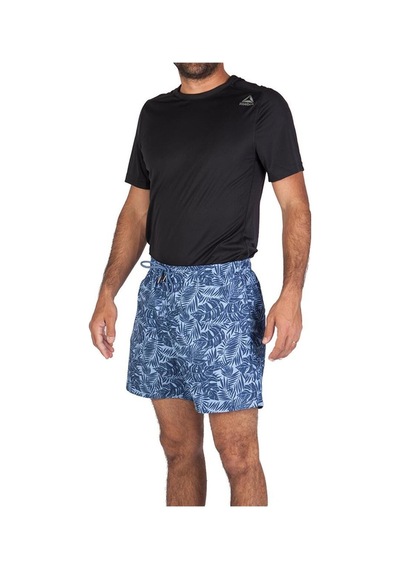 Exuma Erkek Desenli Swim Şort Siyah