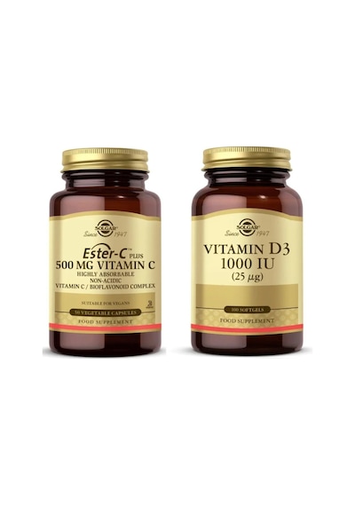 Solgar Ester C - Plus 500mg 50 Tablet + D3 100 Tablet