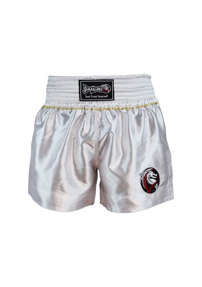 Dragondo Mt3033 Muaythai Şortu Beyaz Kick Boks Şortu Beyaz